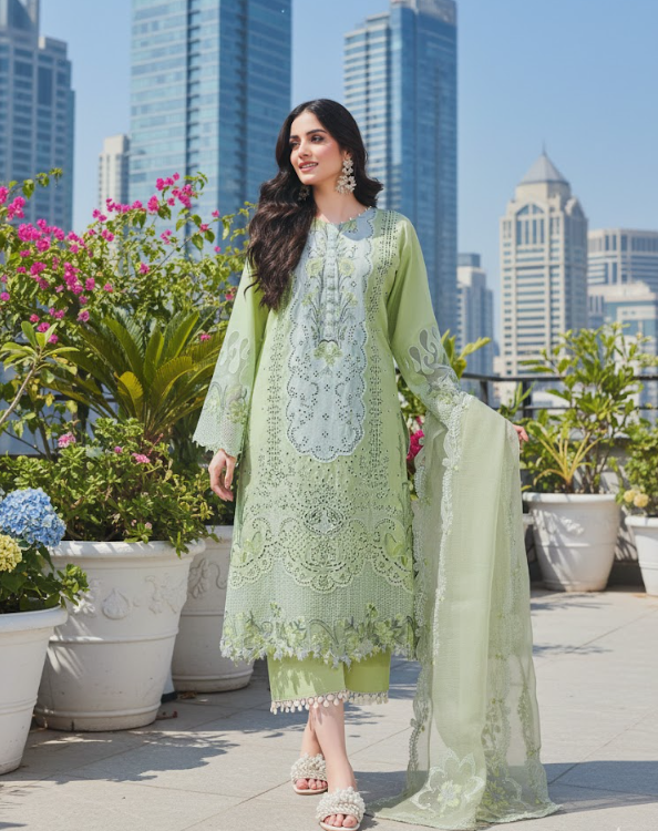 Embroidered Printed Lawn.